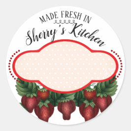 conserves de fraise de la cuisine de sticker