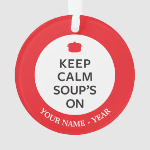 Conservez la soupe calme dessus