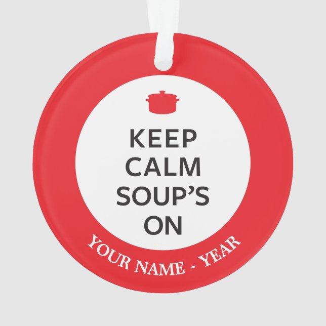 Conservez la soupe calme dessus (dos)