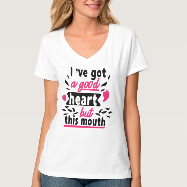 Conservez ou créez votre propre T-shirt à col V (Devant)