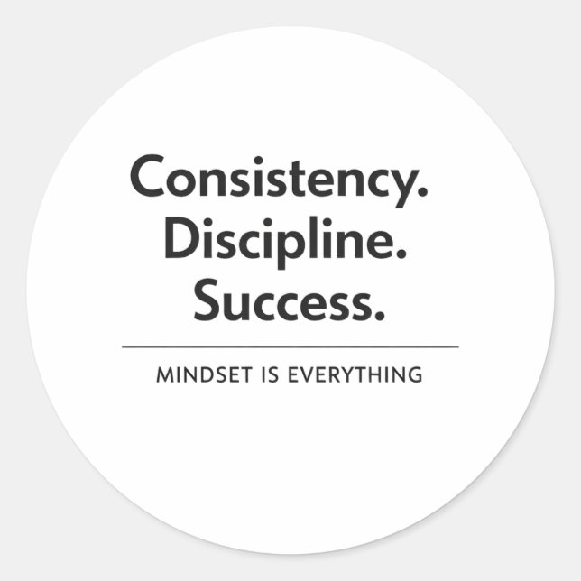 Consistency Discipline Success Gift Sticker (Devant)