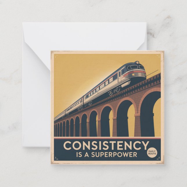 Consistency Is A Superpower Mitteilungskarte (Vorderseite)