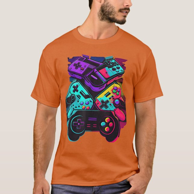 Console Control Classic Black Gaming boy T-Shirt (Vorderseite)