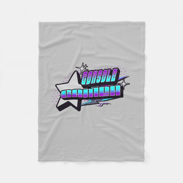 CONSOLE GAMER Y2K STYLE FLEECEDECKE (Vorderseite)