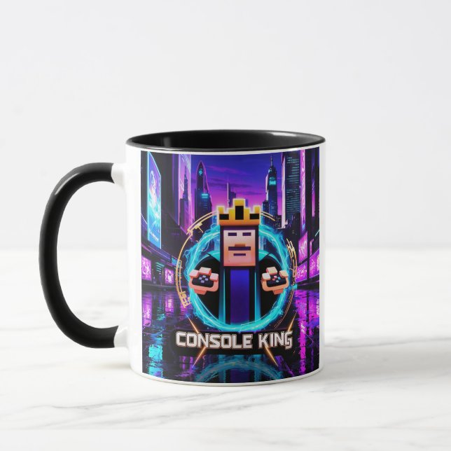 "Console King: Retro Gamer Design" Tasse (Links)