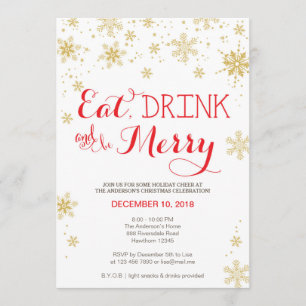 Consommez et soyez joyeux Invitation / invitation