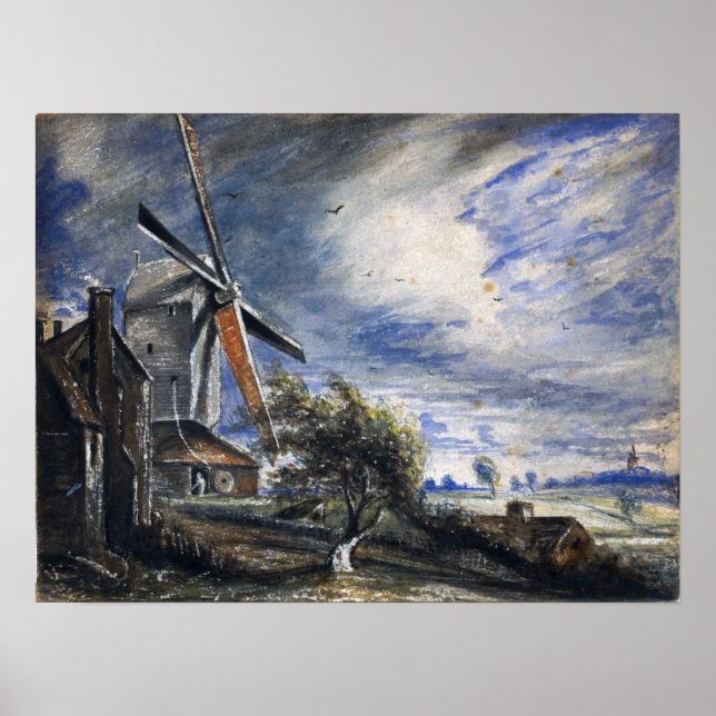 Constable - A Mill Near Colchester Poster (Vorne)