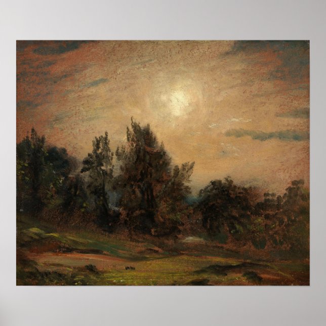 Constable - Bäume auf Hampstead Heath Poster (Vorne)