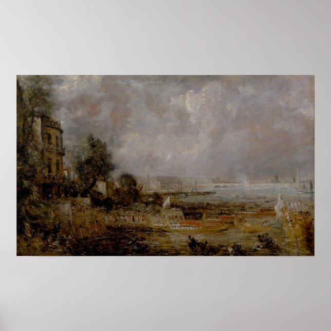 Constable - Die Öffnung der Wasserloo-Brücke Poster (Vorne)