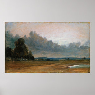Constable - Ein Blick auf die Hampstead Heath mit Poster