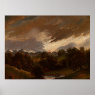 Constable - Hampstead Stürmischer Himmel Poster