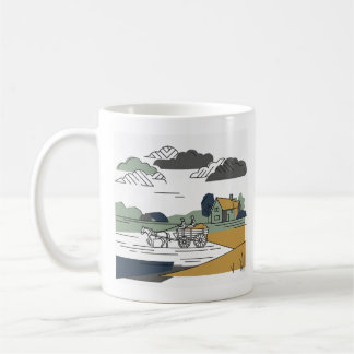 Constable’s Heuwagen Linienkunst-Illustration Kaffeetasse