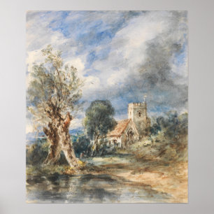 Constable - Stoke Poges Kirche Poster