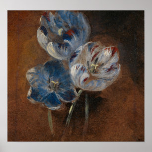 Constable - Studie über drei Papageientulpen 1832 Poster