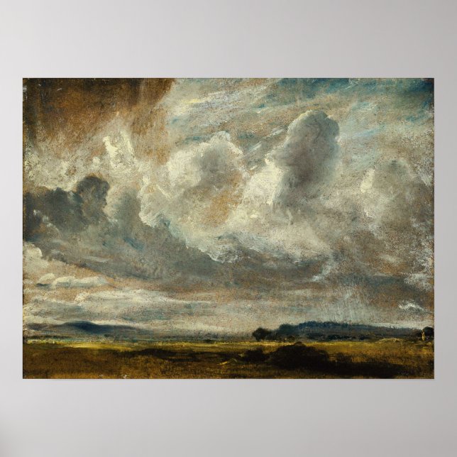 Constable - Untersuchung von Wolken über einer Lan Poster (Vorne)