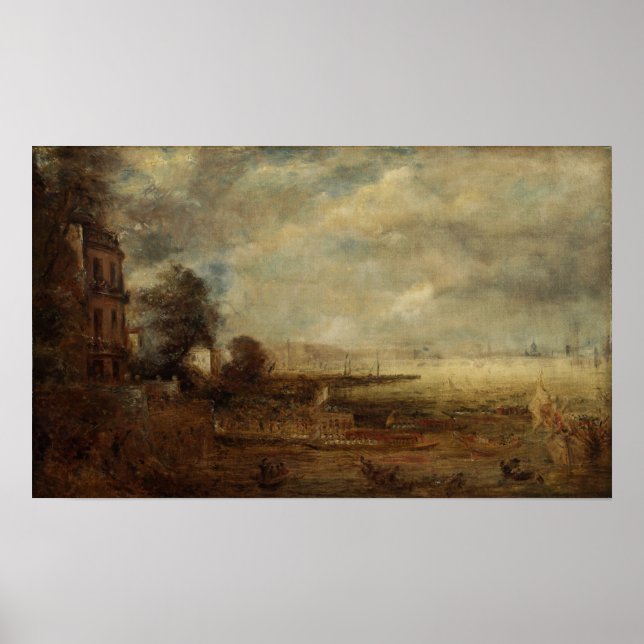 Constable - Waterloo Bridge aus Whitehall Poster (Vorne)