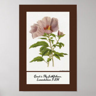Constans Hibiscus Inspirational Poster Print