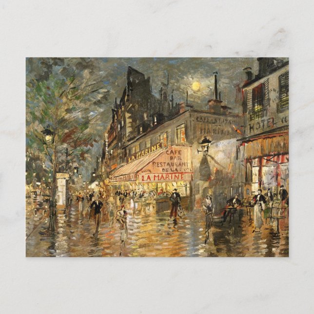 Constantin Korovin: Café La Marine, Paris Postkarte (Vorderseite)