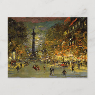 Constantin Korovin: Der Platz Bastille, Paris Postkarte