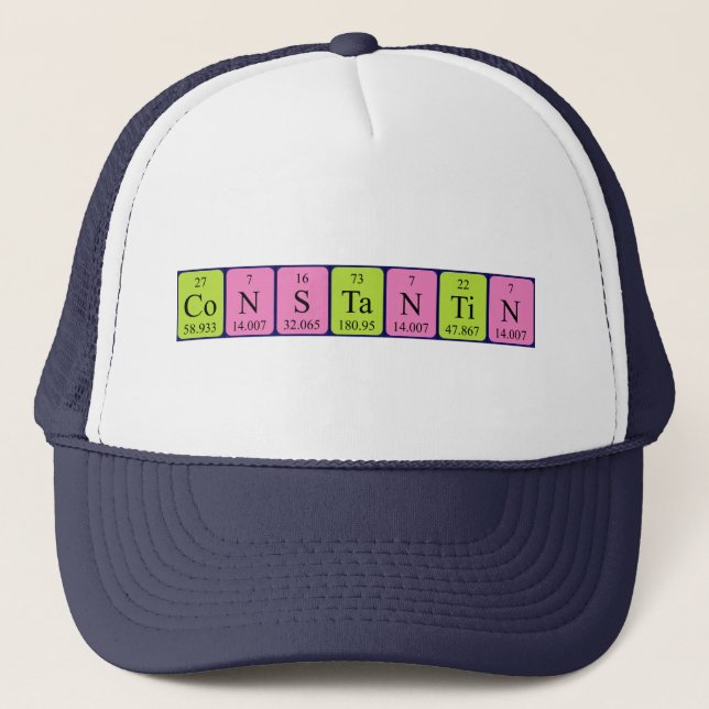 Constantin Periodic Table name hat Truckerkappe (Vorderseite)