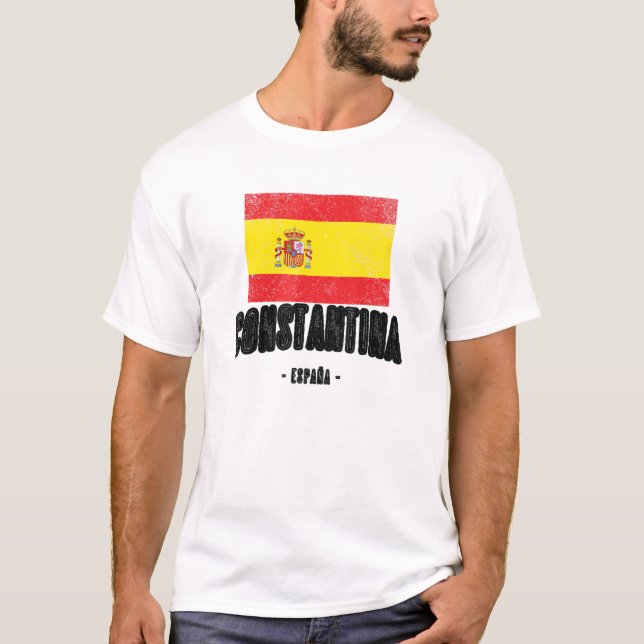 Constantina Spanien Es Flag City - Bandera Ropa - T-Shirt (Vorderseite)