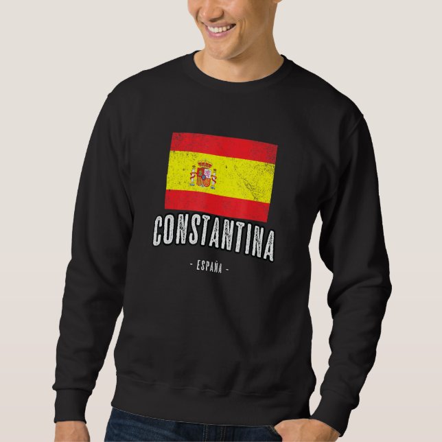 Constantina Spanien Es Flag Stadt Bandera Ropa Sweatshirt (Vorderseite)