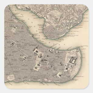 Constantinopol Stambool Quadratischer Aufkleber