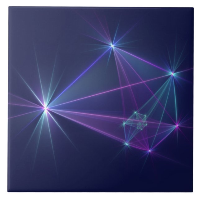 Constellation, Abstract Fantasy Fractal Art Fliese (Vorderseite)