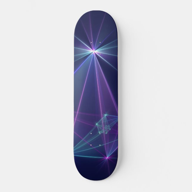 Constellation, Abstract Fantasy Fractal Art Skateb Skateboard (Vorderseite)