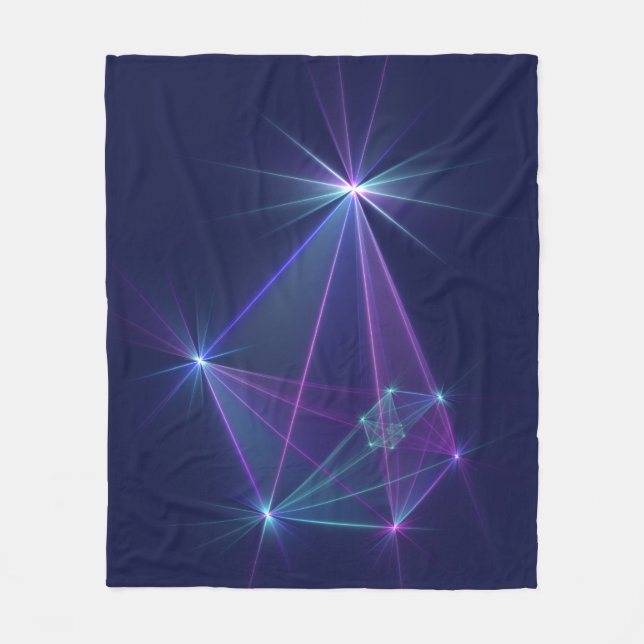 Constellation, Abstrakt Fantasy Fraktal Art Fleecedecke (Vorderseite)