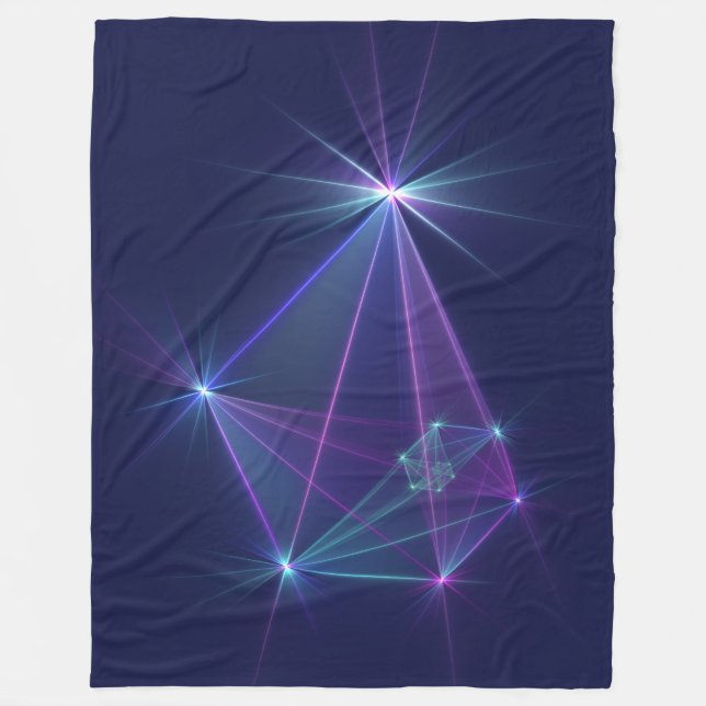 Constellation, Abstrakt Fantasy Fraktal Art Fleecedecke (Vorderseite)