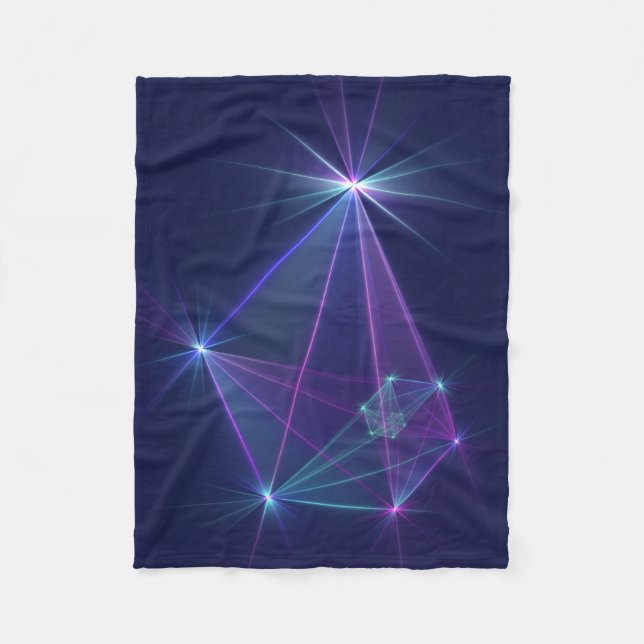 Constellation, Abstrakt Fantasy Fraktal Art Fleecedecke (Vorderseite)