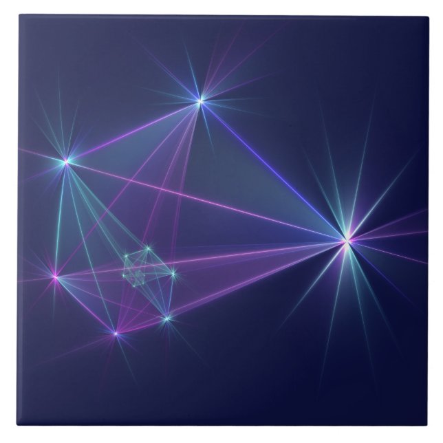 Constellation, Abstrakt Fantasy Fraktal Art Fliese (Vorderseite)