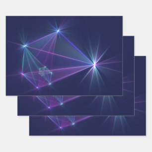 Constellation, Abstrakt Fantasy Fraktal Art Geschenkpapier Set