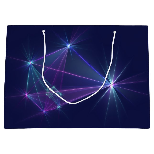Constellation, Abstrakt Fantasy Fraktal Art Große Geschenktüte (Vorderseite)
