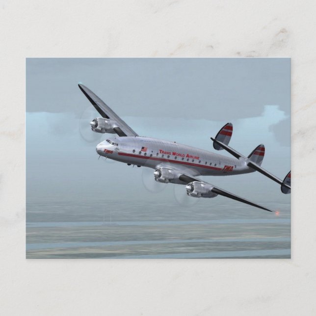 CONSTELLATION AIRPLANE - LUFTVERGANGENHEIT! POSTKARTE (Vorderseite)