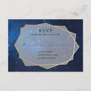 Constellation bleue de minuit épousant RSVP