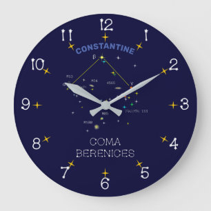 Constellation Coma Berenices Große Wanduhr