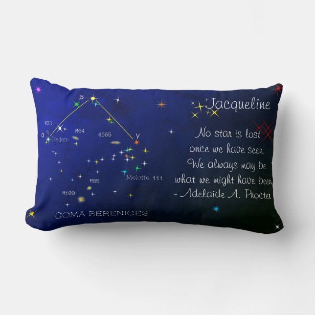 Constellation Coma Berenices Lendenkissen (Vorderseite)