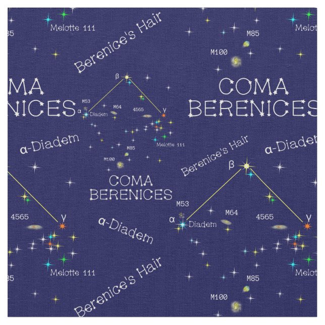 Constellation Coma Berenices Stoff (Nahaufnahme)