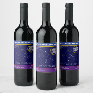 Constellation Coma Berenices Weinetikett
