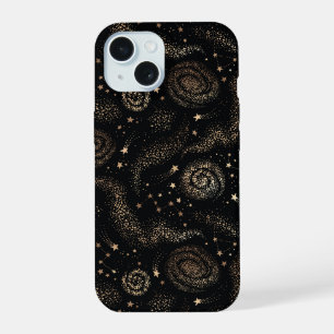 Constellation d'étoiles dorées motif galaxie