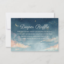 Constellation Diaper Raffle Card | Watercolor Moon Dankeskarte