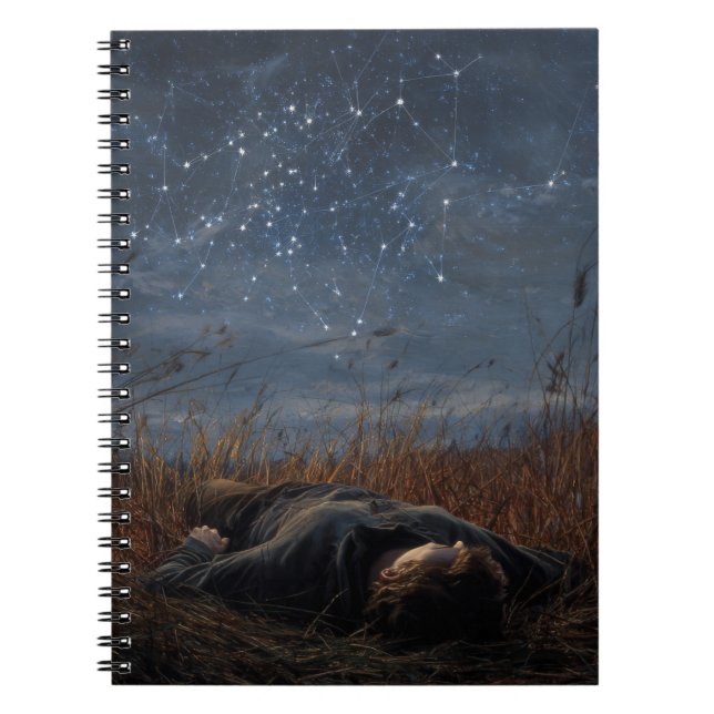 Constellation Dreamer Night Sky Notebook Notizblock (Vorderseite)