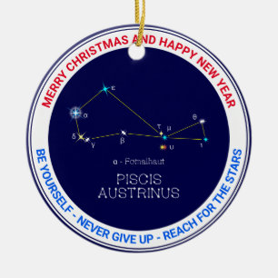 Constellation Piscis Austrinus Keramik Ornament