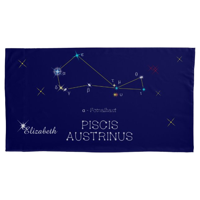 Constellation Piscis Austrinus Kissenbezug (Vorderseite)