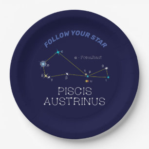 Constellation Piscis Austrinus Pappteller