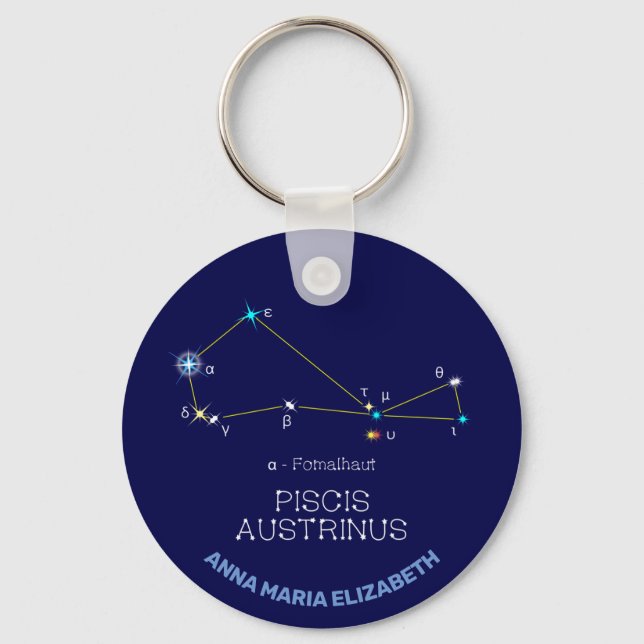 Constellation Piscis Austrinus Schlüsselanhänger (Vorderseite)