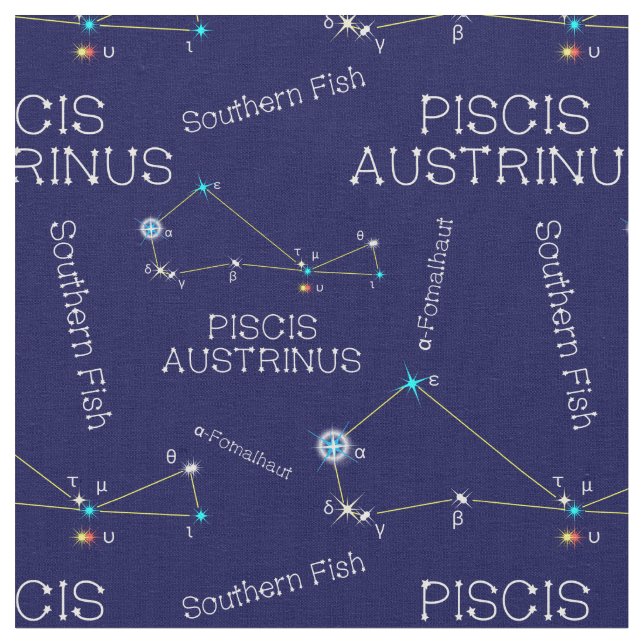 Constellation Piscis Austrinus Stoff (Nahaufnahme)