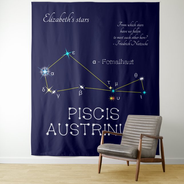 Constellation Piscis Austrinus Wandteppich (Beispiel)